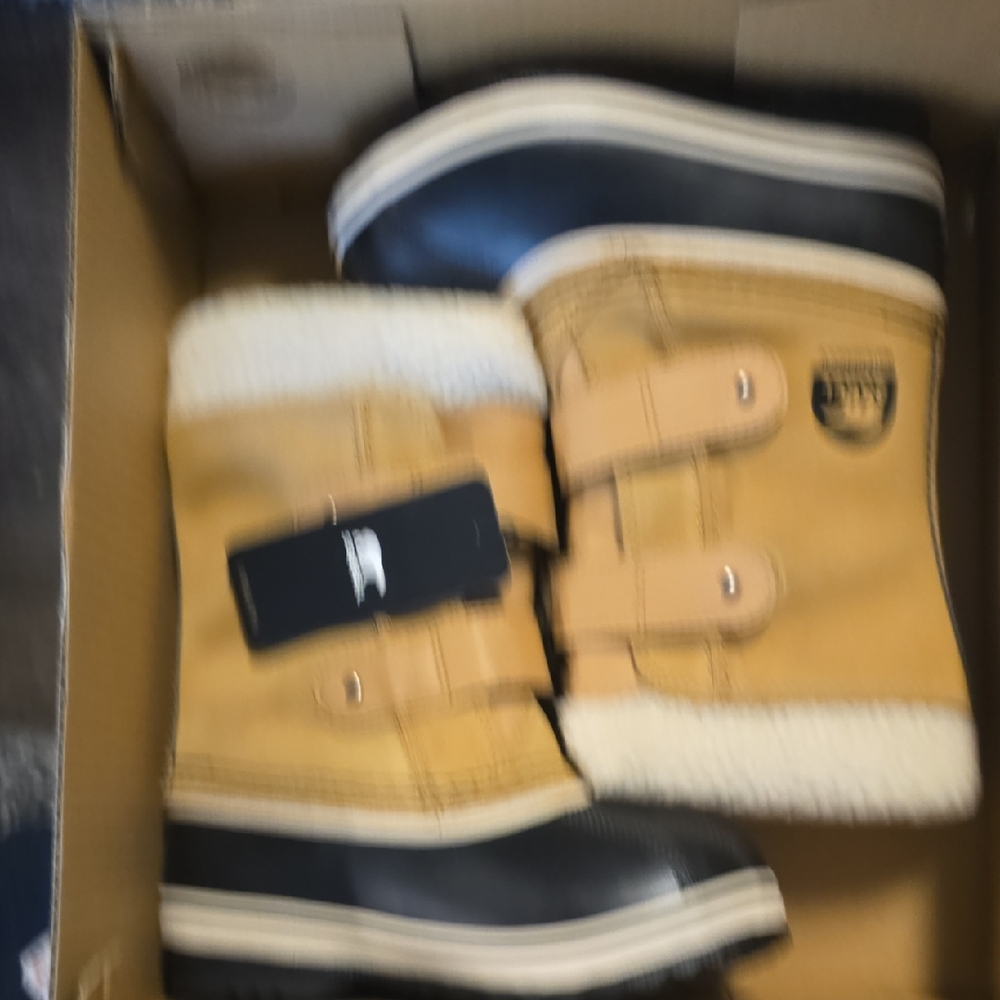 Sorel Tan and Black Insulated Boots